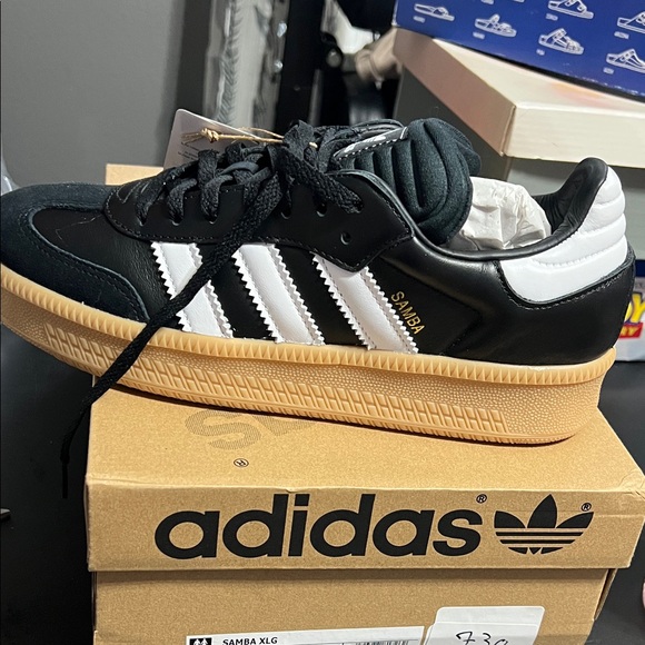 adidas Shoes - Adidas womens Samba XLG Black White Sneakers
